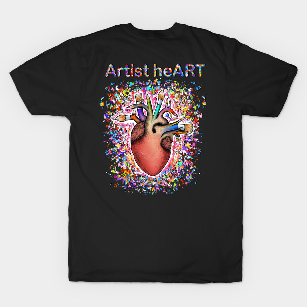 Artist human heart,cute artistic heart by Artardishop